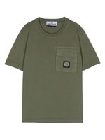 Stone Island Junior t-shirt en coton à motif Compass - Vert