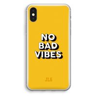 No Bad Vibes: iPhone X Transparant Hoesje - thumbnail