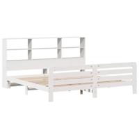 vidaXL Bedframe zonder matras massief grenenhout wit 180x200 cm, bed, bed ombouw, twijfelaar bed, bedbodem, slaapkamermeubel, 2-persoons bedframe