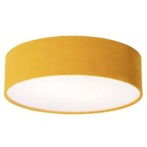 QAZQA Moderne plafondlamp oker 40 cm met gouden binnenkant - Drum