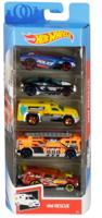 Hot Wheels autoset HW Rescue 7,5 x 2,5 cm staal 5 delig
