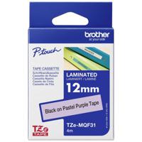 Brother TZe-MQF31 Labeltape pastel Tapekleur: Pastellila Tekstkleur: Zwart 12 mm 4 m - thumbnail