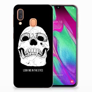 Silicone Back Case Samsung Galaxy A40 Skull Eyes