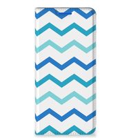 OPPO Reno6 5G Hoesje met Magneet Zigzag Blauw