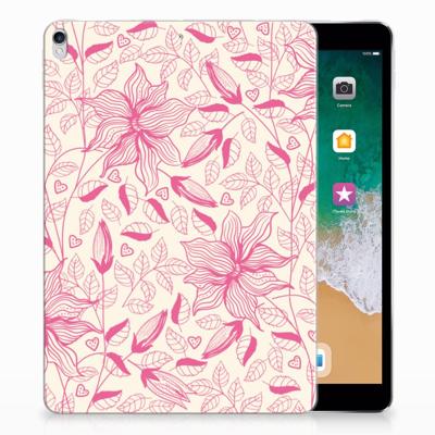 Apple iPad Pro 10.5 Siliconen Hoesje Pink Flowers