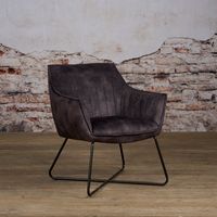 Tower Living Fauteuil Monte Velvet - Antraciet