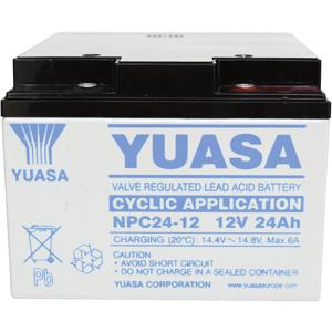 Yuasa NPC24-12 NPC24-12 Loodaccu 12 V 24 Ah Loodvlies (AGM) (b x h x d) 175 x 125 x 166 mm M5-schroefaansluiting Onderhoudsvrij, Cyclusbestendig