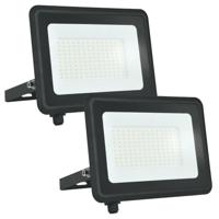 Led bouwlamp wandmontage 100 watt 8000 lumen - voordeelset van 2 - thumbnail