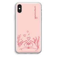 Love is in the air: iPhone XS Transparant Hoesje