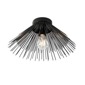 QAZQA Art Deco plafondlamp zwart - Broom