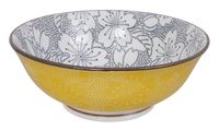 Tokyo Design Studio - Mixed Bowls - Geel/Grijze Kom - Sakura - 19.7 x 7cm 1000ml - thumbnail