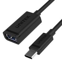 Unitek USB-C (M) naar USB-A (F) 10Gbps Adapter 60W | 476BK-1M | USB-C stekker | USB-A aansluiting | USB 3.1 Gen2 (3.2 Gen2) 10Gbps standaard | Kleur: zwart | Uitgangsstroom: 20A |