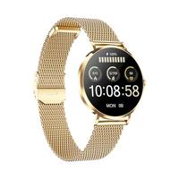 XCOAST SIONA 2 NANO Zeer kleine damessmartwatch goud – damessmartwatch, 37 x 6,9 mm, ultrascherp amoled-display, iOS en Android, waterdicht, plat, pols, bloeddruk, zuurstof, sport, 7 dagen batterij