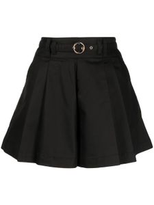 tout a coup short plissé à taille ceinturée - Noir