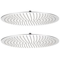 vidaXL Regendouchekop 2 st rond 50 cm roestvrij staal