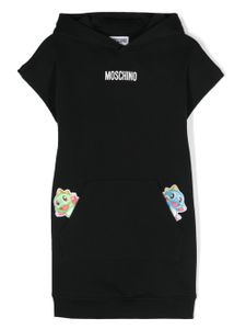 Moschino Kids robe à patch logo - Noir