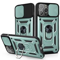 Xiaomi 12T hoesje - Backcover - Rugged Armor - Camerabescherming - Extra valbescherming - TPU - Groen