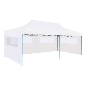 Partytent Easy Up met zijwanden 3x6 m staal wit