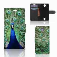 Acer Liquid Z330 Telefoonhoesje met Pasjes Pauw