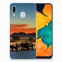 Samsung Galaxy A30 TPU Hoesje Olifanten - thumbnail