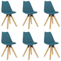 vidaXL Eetkamerstoelen 6 st turquoise