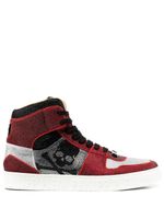 Philipp Plein baskets montantes à ornements en cristal - Noir - thumbnail