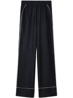 Off-White pantalon droit d'inspiration pyjama - Noir