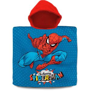 Spiderman Badponcho 60x120 cm Katoen/Rood/Blauw