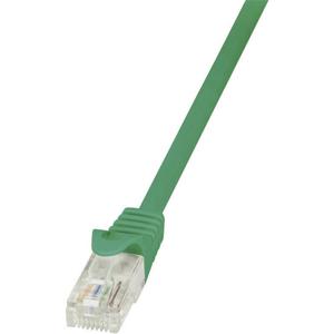 LogiLink CP1025U RJ45 Netwerkkabel, patchkabel CAT 5e U/UTP 0.50 m Groen Snagless 1 stuk(s)