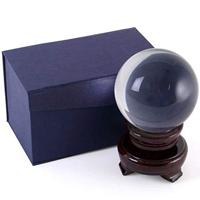 Kristallen Bal | Met Houten Stand | H:13cm B:9cm D:8cm | pak van 1