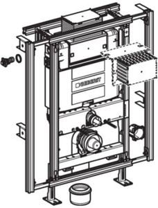 Geberit GIS Easy wc-element h90 met Omega inbouwreservoir 12cm front/planchetbediening