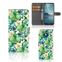 Nokia 3.4 Hoesje Orchidee Groen - thumbnail