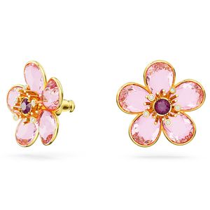 Swarovski 5656635 Oorknoppen Florere Bloem goudkleurig-roze 23 x 23 mm