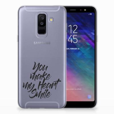 Samsung Galaxy A6 Plus (2018) Siliconen hoesje met naam Heart Smile