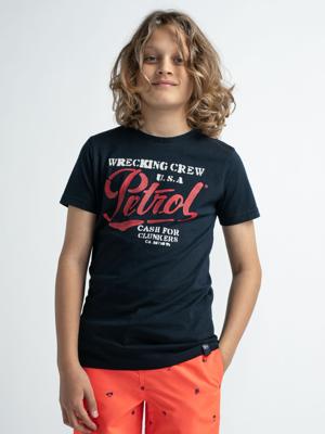 Petrol Industries Jongens Logoartwork T-shirt boys Midnight Navy - 164