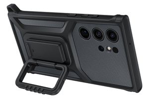 Samsung Rugged Gadget Case Backcover Samsung Galaxy S23 Ultra Zwart, Titaan Stootbestendig, Met standfunctie