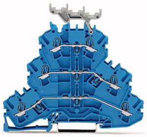 WAGO 2002-3234 Doorgangsklem 3-etages 5.20 mm Spanveer Toewijzing: N, N, N Blauw 50 stuk(s)