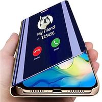 telefoon hoesje Voor Samsung Galaxy S24 S23 S22 S21 S20 Ultra Plus FE Note 20 Ultra 10 Plus A73 A33 A71 A21s A32 A52 A42 Volledig hoesje Fliphoes met standaard Omdraaien Spiegel PC PU-nahka Lightinthebox