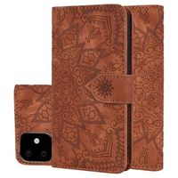 Mandala Series iPhone 11 Portemonnee Hoesje met Standaard - Bruin