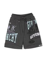 Givenchy Kids short à logo imprimé - Gris