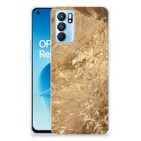 OPPO Reno 6 5G TPU Siliconen Hoesje Marmer Creme