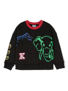 Kenzo Kids sweat en coton à imprimé graphique - Bleu