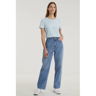 Kings of Indigo high waist straight fit jeans ALICE van biologisch katoen 5037 vintage light blue Kings of Indigo high waist straight fit jeans ALICE van biologisch katoen 5037 vintage light blue