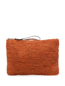 IBELIV trousse de toilette Ampy en raphia tressé - Orange