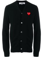 Comme Des Garçons Play cardigan à patch logo poitrine - Noir - thumbnail