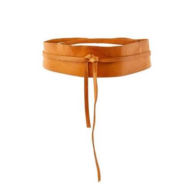 PIECES riem cognac
