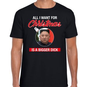 Kim Jong-un All I want for Christmas fout Kerst shirt zwart voor heren 2XL  -