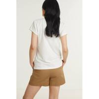 JOSH V T-shirt Dora Amore met tekst gebroken wit