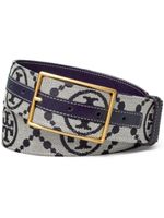 Tory Burch ceinture à imprimé monogrammé - Bleu