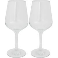 Set van 2x stuks onbreekbare kunststof camping wijnglazen voor witte wijn 290 ml